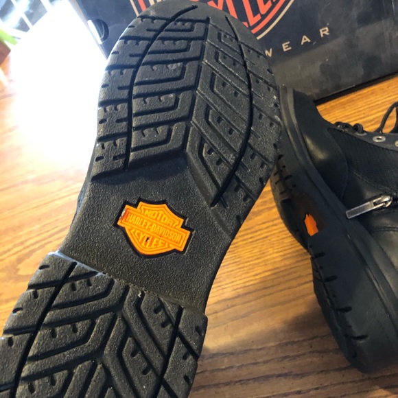 Black Leather Harley Davidson 8’’ Lace Up Boot NWT - Picture 7 of 9